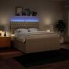 vidaXL Boxspringbett mit Matratze Creme 180x200 cm Stoff