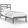 vidaXL Massivholzbett Grau 90x200 cm