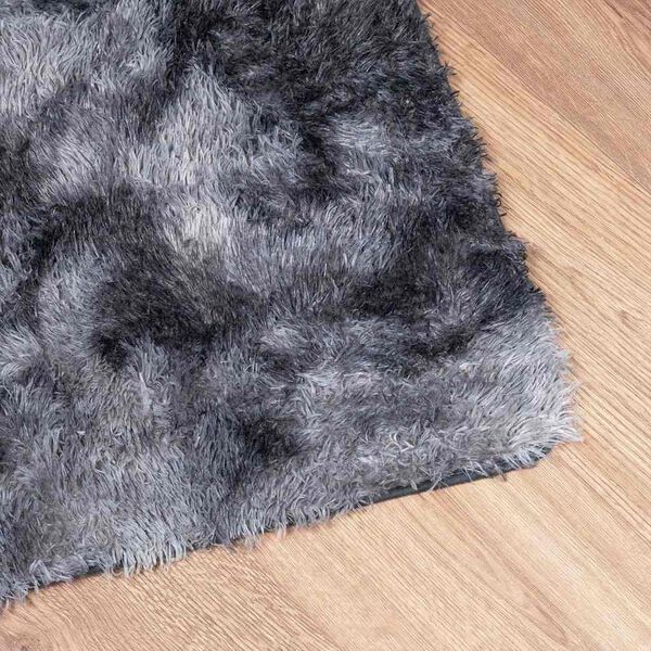 vidaXL Teppich Shaggy Hochflor NAVARRA Dunkelgrau 80x150 cm Polyester
