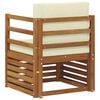 vidaXL Outdoor-Sofagarnitur Massives Akazienholz und Polyester Natur