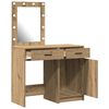 vidaXL Schminktisch mit T&uuml;r 2 pcs Braun 50 x 41 x 135 cm Holzwerkstoff