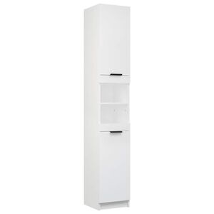 vidaXL Badschrank Wei&szlig; 32x34x188,5 cm Holzwerkstoff