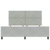 vidaXL Boxspringbett mit Kopfteil Hellgrau 180 x 200 cm Samt