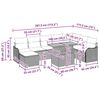vidaXL Garten-Sofa-Set mit Kissen mit Speicher 9 pcs Schwarz