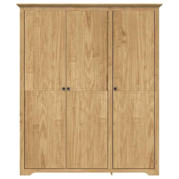 vidaXL Kleiderschrank mit Speicher BODO Honigbraun 146 x 53,5 x 173 cm