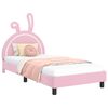 vidaXL Kinderbettgestell mit Kopfteil Rosa 90 x 190 cm PU
