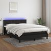 vidaXL Boxspringbett mit Matratze & LED Schwarz 140x190 cm Stoff