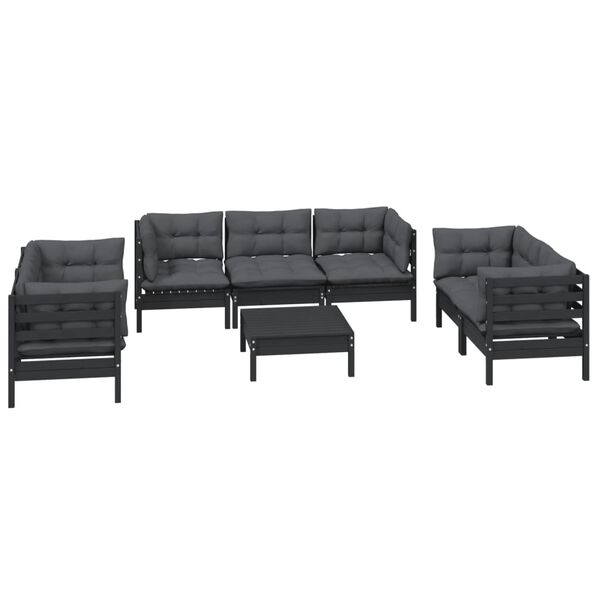 vidaXL 8-tlg. Garten-Lounge-Set mit Kissen Kiefer Massivholz