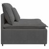 vidaXL Modulares Sofa Mittelmodul mit Kissen Dunkelgrau 100 cm