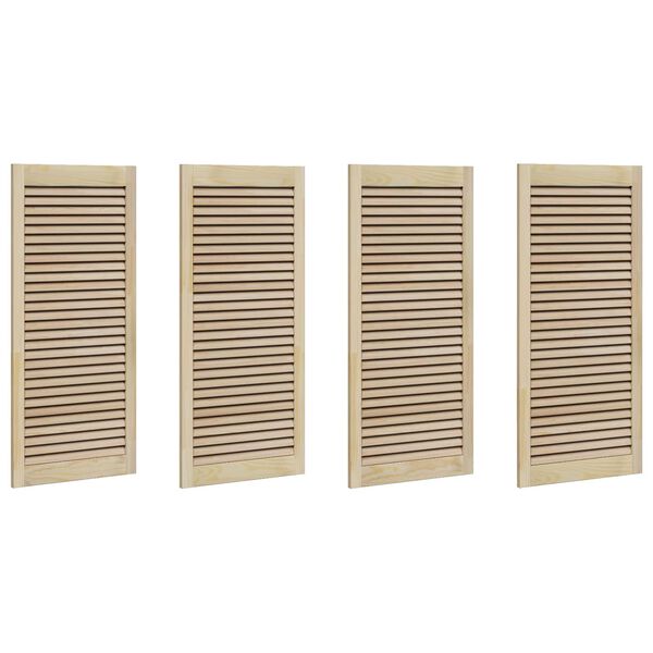 vidaXL Schrankt&uuml;r 4 pcs Natur 140.5 x 2 x 59.5 cm Massives Kiefernholz