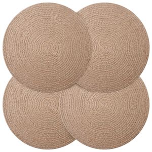 vidaXL Jute-Untersetzer 4 stk. Natur 100% Tossa-Jute