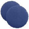 vidaXL Sitzkissen 2 St&uuml;ck Polizeiblau &Oslash; 40 x 13 cm Samt