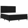 vidaXL Boxspringbett mit Matratze Schwarz 180 x 200 cm Stoff