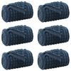 vidaXL Wohndecken 6 pcs Marineblau 150 x 130 cm Fleece