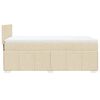 vidaXL Boxspringbett mit Matratze Creme 90x190 cm Stoff