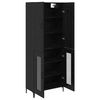 vidaXL Highboard Schwarz Eichen-Optik 69,5 x 34 x 180 cm Holzwerkstoff