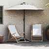 vidaXL Garten-Sonnenschirm Sand 294 x 150 x 223 cm Polyester und Stahl