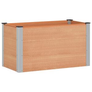 vidaXL Hochbeet Braun 100 x 50 x 54 cm WPC und Aluminium