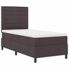 vidaXL Boxspringbett mit Matratze Dunkelbraun 80 x 200 cm Stoff