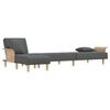 vidaXL Schlafsofa in L-Form Dunkelgrau 279x140x70 cm Stoff