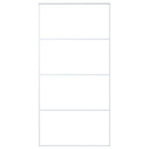 vidaXL Schiebet&uuml;r ESG Glas und Aluminium 102,5x205 cm Wei&szlig;