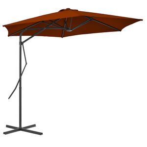 vidaXL Sonnenschirm mit Stahl-Mast 300x230 cm Terrakotta