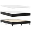 vidaXL Boxspringbett mit Matratze Schwarz 140 x 190 cm Kunstleder