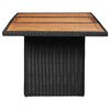 vidaXL 11-tlg. Garten-Essgruppe Poly Rattan Schwarz
