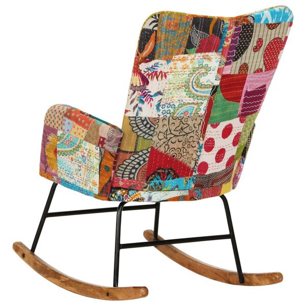 vidaXL Schaukelsessel Mehrfarbig Patchwork Canvas