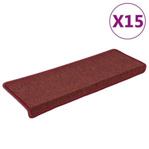 vidaXL Stufenmatten 15 Stk. 65x21x4 cm Bordeaux Rechteckiger Rand