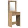 vidaXL Schminktisch mit Speicher Braun 50 x 41 x 135 cm Holzwerkstoff
