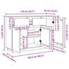 vidaXL Sideboard Wachsbraun 110 x 34 x 75 cm Massives Kiefernholz