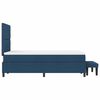 vidaXL Boxspringbett mit Matratze mit Kopfteil Blau 120 x 200 cm Stoff