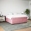 vidaXL Boxspringbett mit Matratze Rosa 180x200 cm Samt