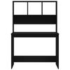 vidaXL Schreibtisch mit Regal Schwarz 102x45x148 cm Holzwerkstoff