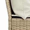 vidaXL 3-tlg. Garten-Sofagarnitur mit Kissen Beige Poly Rattan
