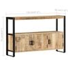 vidaXL Beistellschrank 120x30x75 cm Massivholz Mango