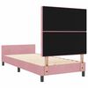 vidaXL Boxspringbett mit Kopfteil Rosa 90 x 190 cm Samt
