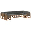 vidaXL Outdoor-Sofagarnitur 10 stk. Natur und Anthrazit