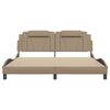 vidaXL Bettgestell "Viana" ohne Matratze Cappuccino-Braun 180x200 cm Kunstleder