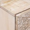 vidaXL Nachttisch Wei&szlig; 40 x 33,5 x 46 cm Massivholz Mango