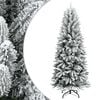 vidaXL Weihnachtsb&auml;ume Warmes Wei&szlig; PVC und Plastik und Stahl und PE