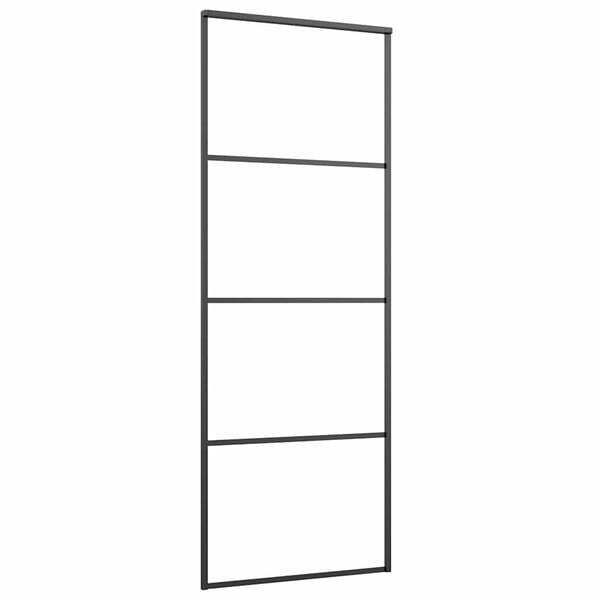 vidaXL Schiebet&uuml;r mit Beschlag 76x205 cm ESG-Glas & Aluminium