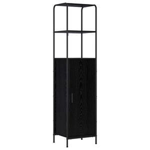 vidaXL Highboard Schwarz Eichen-Optik 40 x 33 x 161 cm Holzwerkstoff