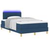 vidaXL LED Boxspringbett mit Matratze mit LED Blau 120 x 200 cm Stoff