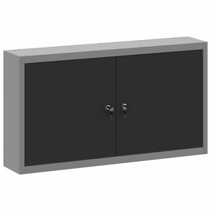 vidaXL Werkzeugschrank mit Regal Schwarz und Grau 50 x 20 x 55 cm