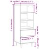 vidaXL Highboard Betongrau 40x36x110 cm Holzwerkstoff