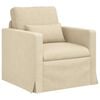 vidaXL Sofa Creme Gesamtabmessungen: 78 x 78 x 80 cm (B x T x H) Samt