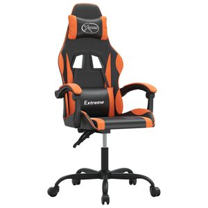 vidaXL Gaming-Stuhl Schwarz und Orange Kunstleder