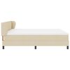 vidaXL Boxspringbett mit Matratze Creme 180 x 200 cm Stoff